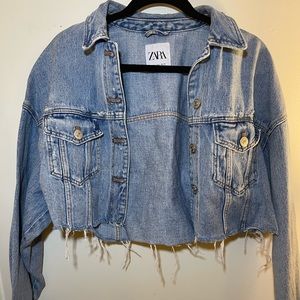ZARA cropped denim jacket